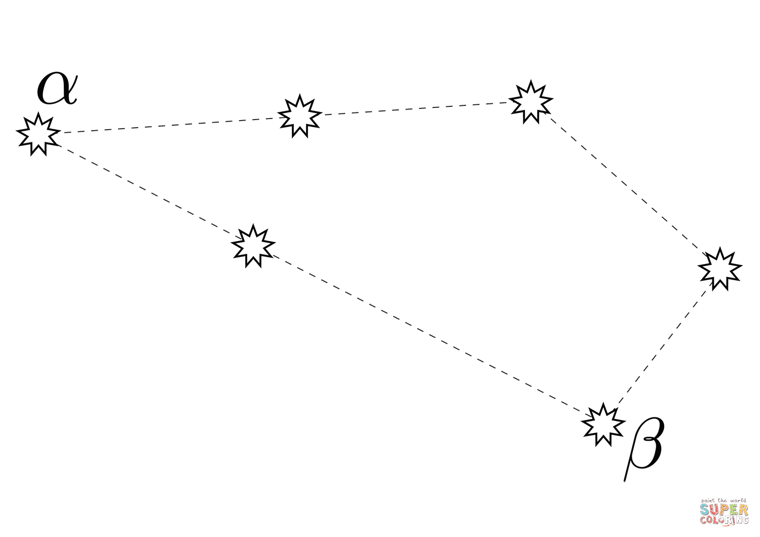 Нарисуй созвездие по точкам