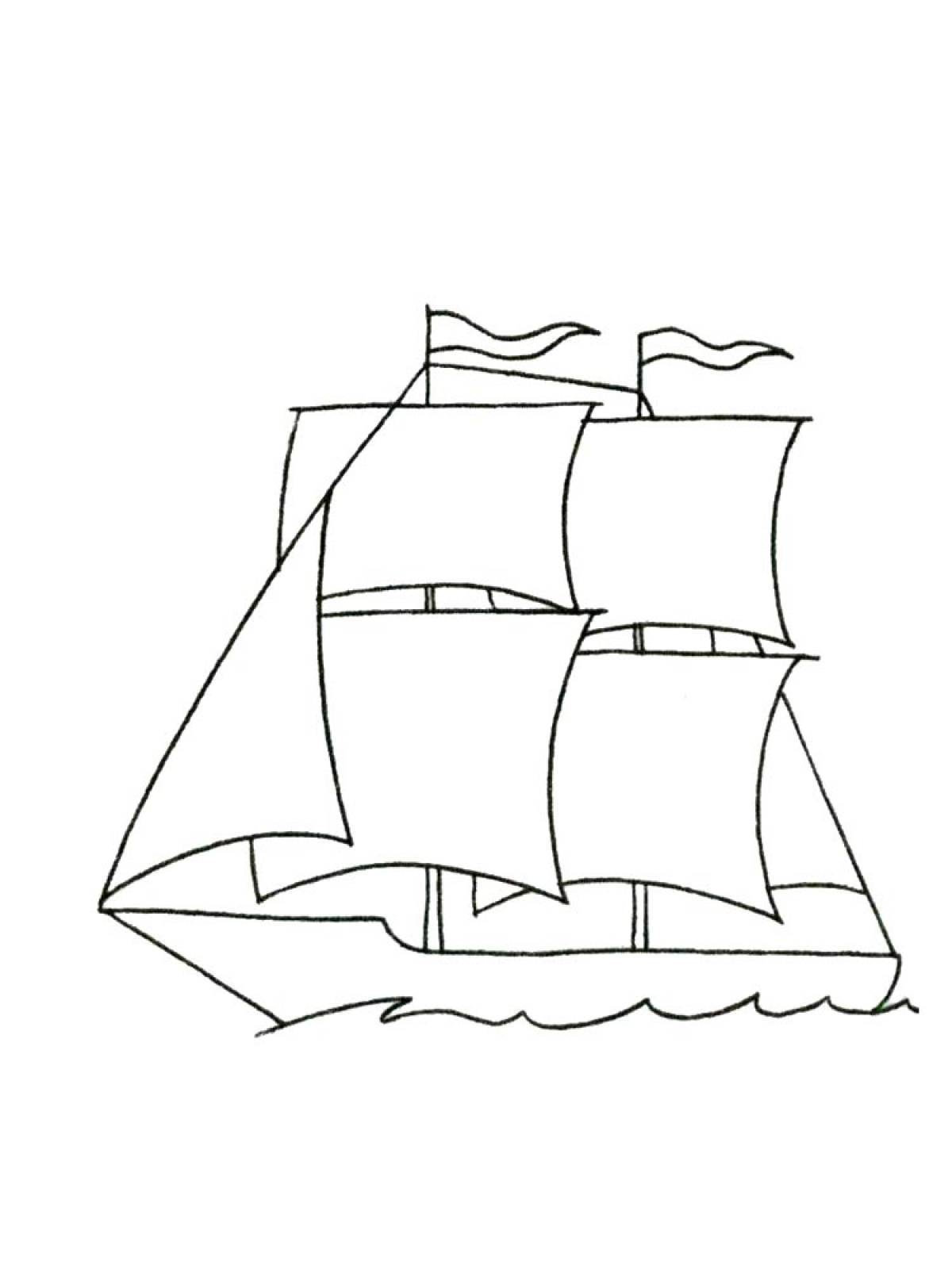 Алые паруса рисунок легко. Корабль рисунок. Алые паруса раскраска. Корабль рисунок карандашом. Легкие рисунки корабли для детей.