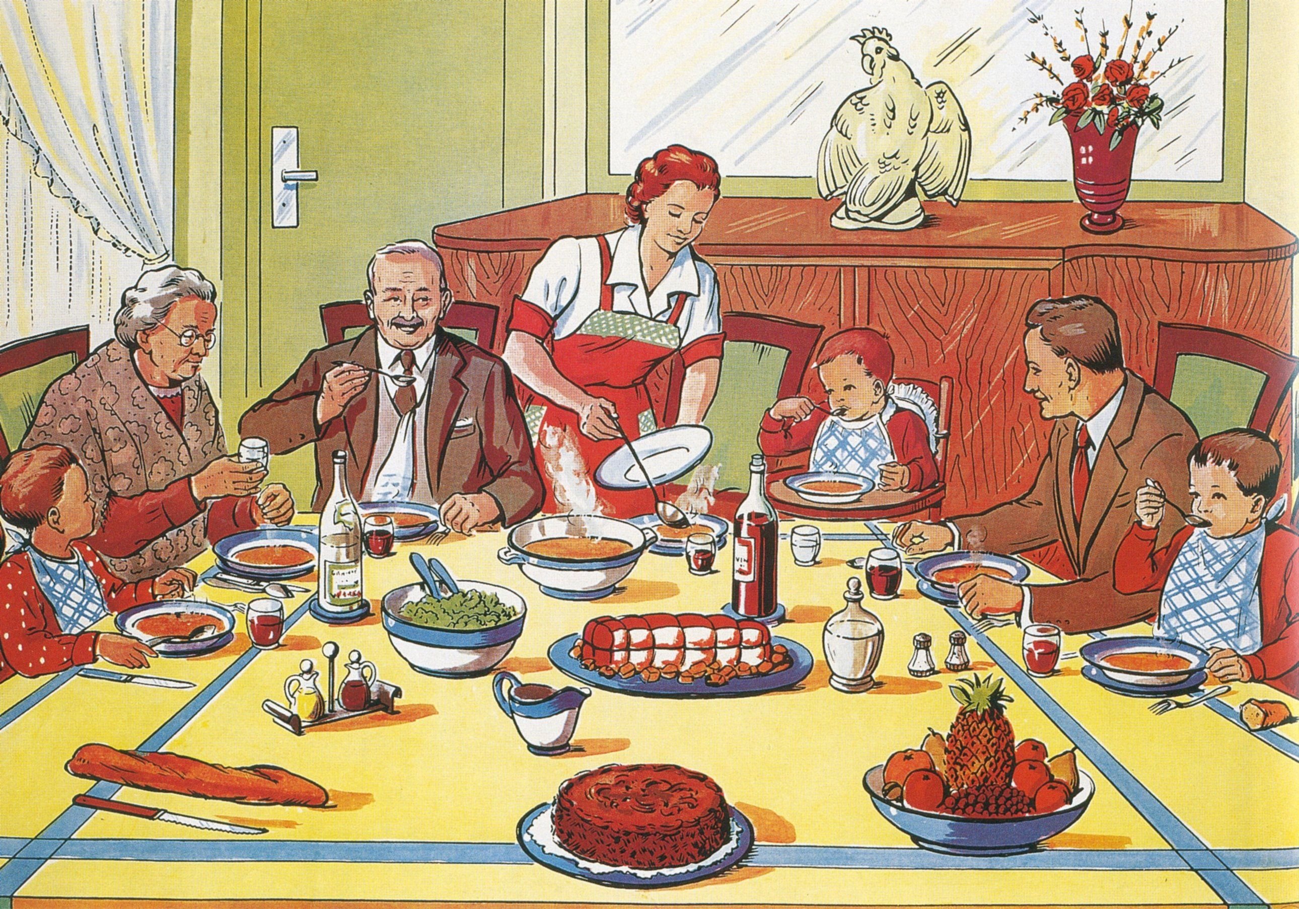 Игра к нам гости пришли. Советская семья за столом. Картина семья за столом. Советское застолье иллюстрация. Картина праздничный стол.