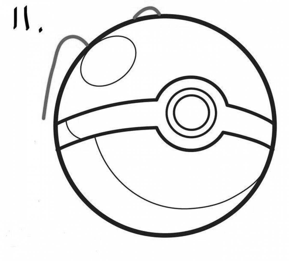 Раскраска Пикачу и покебол