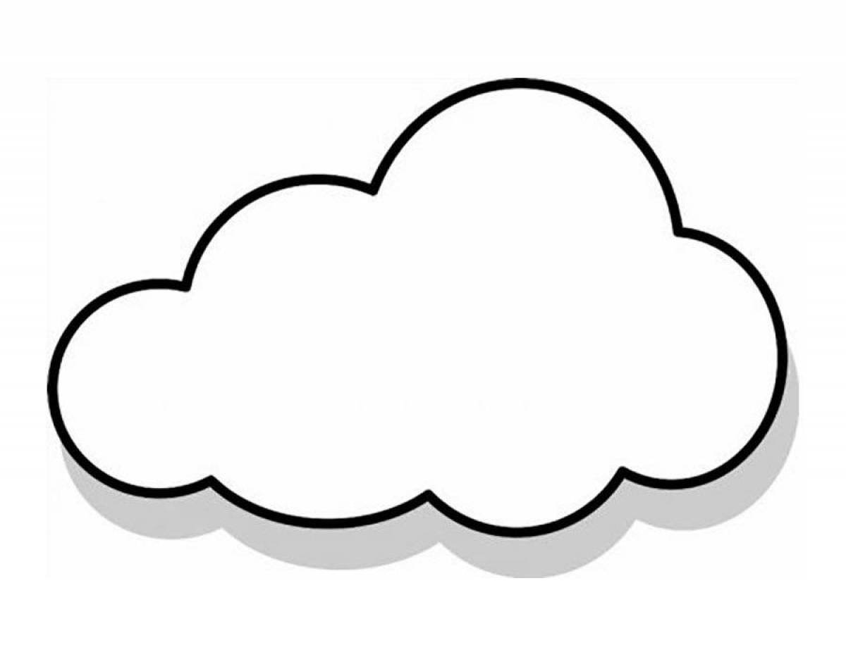 Тучка шаблон для вырезания