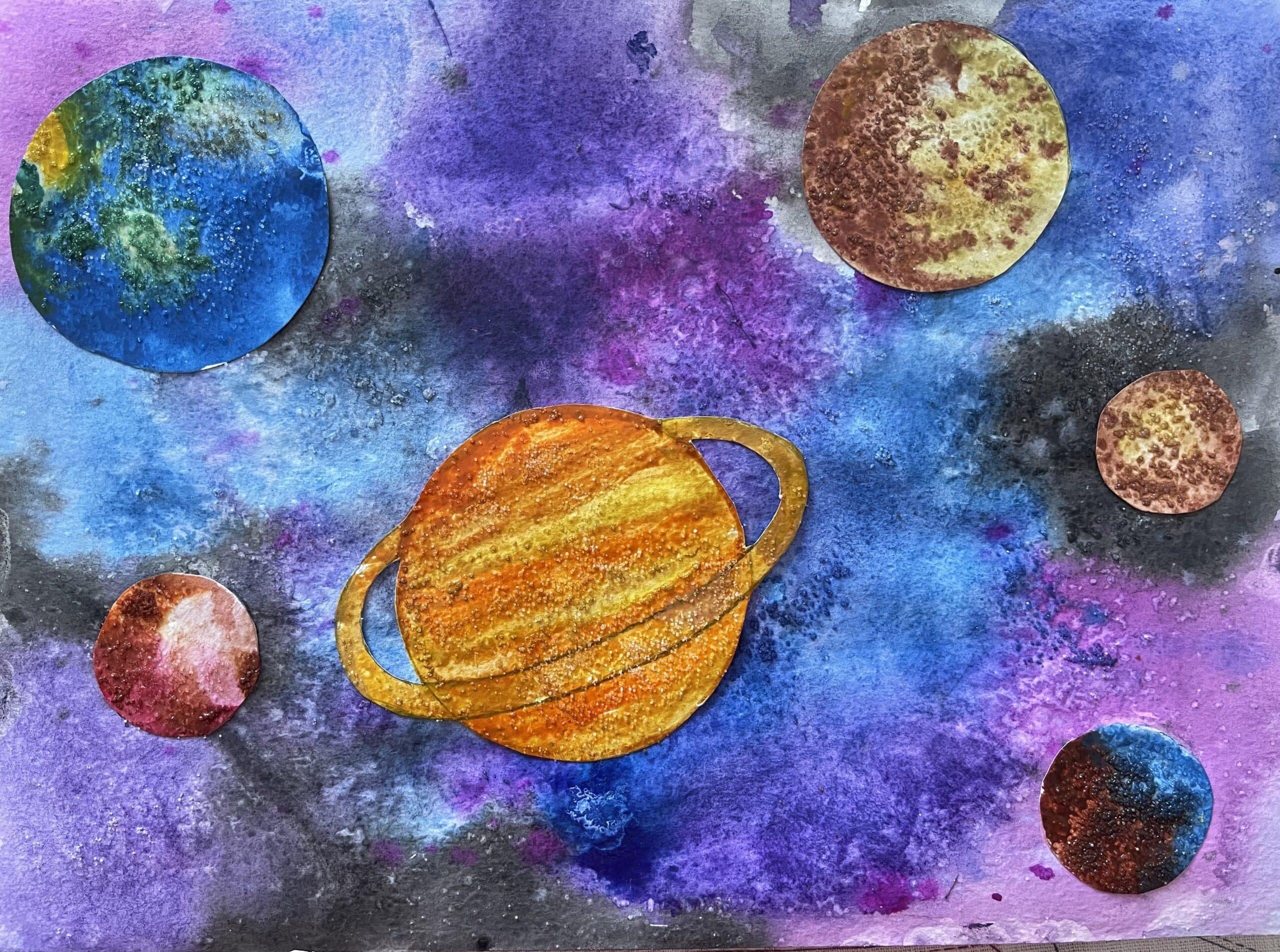 Рисование космос. Рисование для детей космос. Рисунок на тему космос. Рисование космос красками.