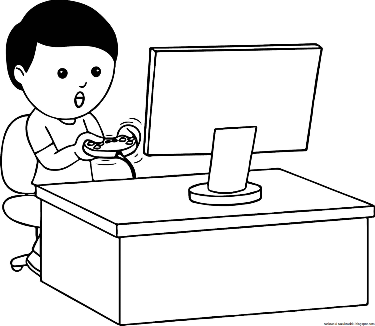 Рисунок рисовать играть. Раскраска ребенок за компьютером. Рисование на компьютере для детей. Компьютер раскраска для детей. Компьютер разукрашка для детей.