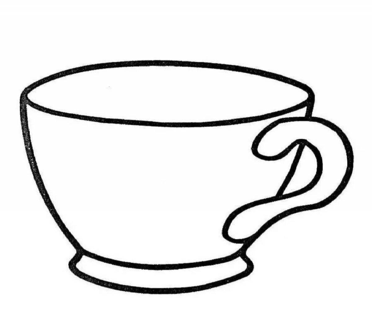 Стоковые векторные изображения по запросу Белая чашка блюдце