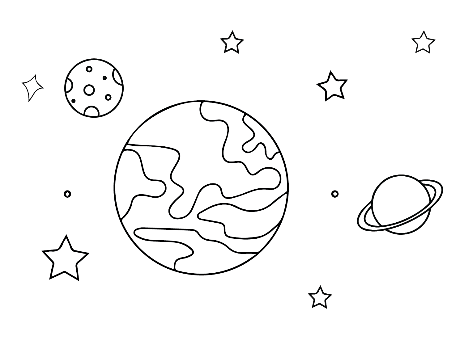 Раскраска планеты для детей 5 6 лет
