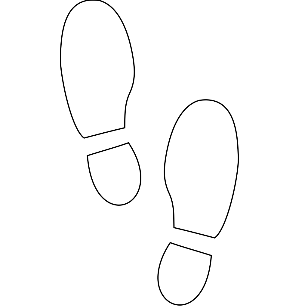 Следы обуви шаблон для вырезания