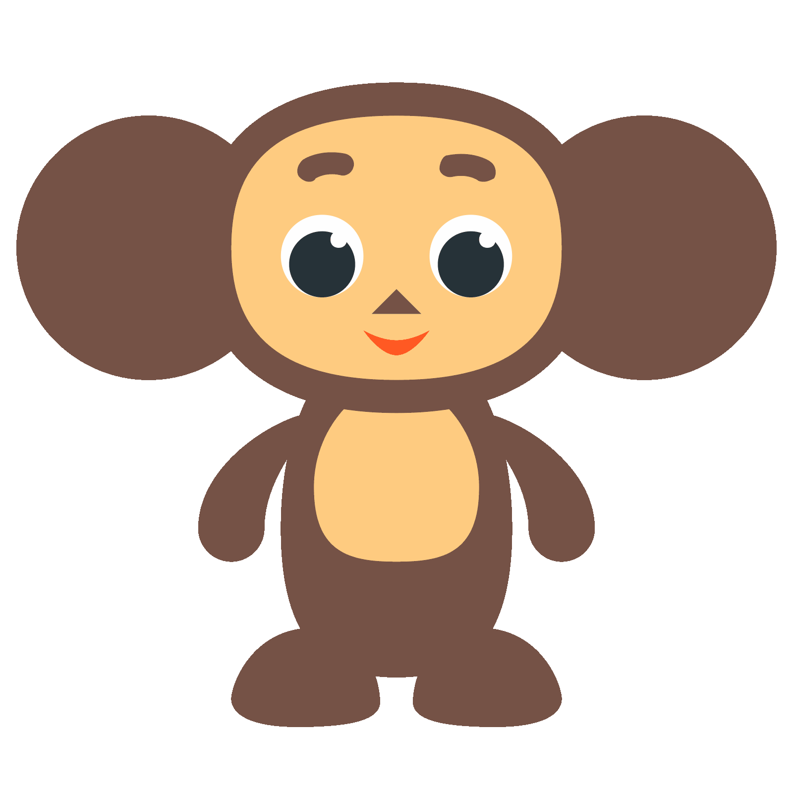 Шаблон чебурашки для вырезания - 74 фото