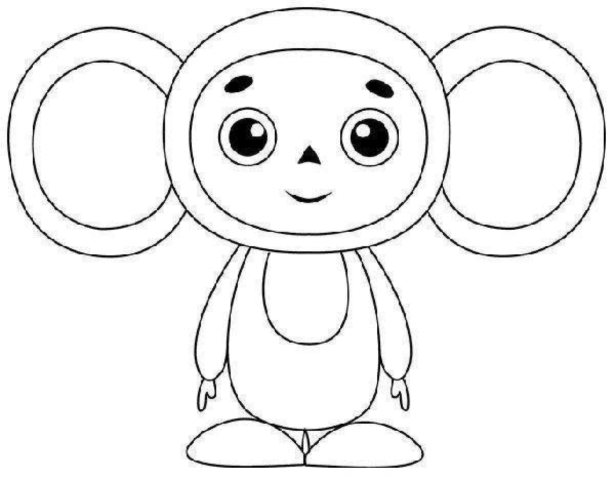 Шаблон чебурашки для вырезания