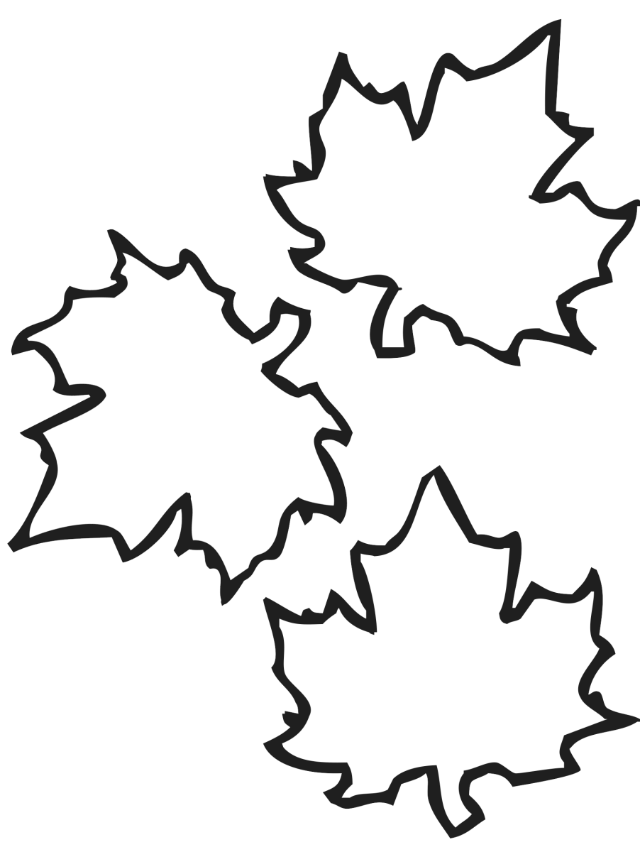 Трафарет листьев