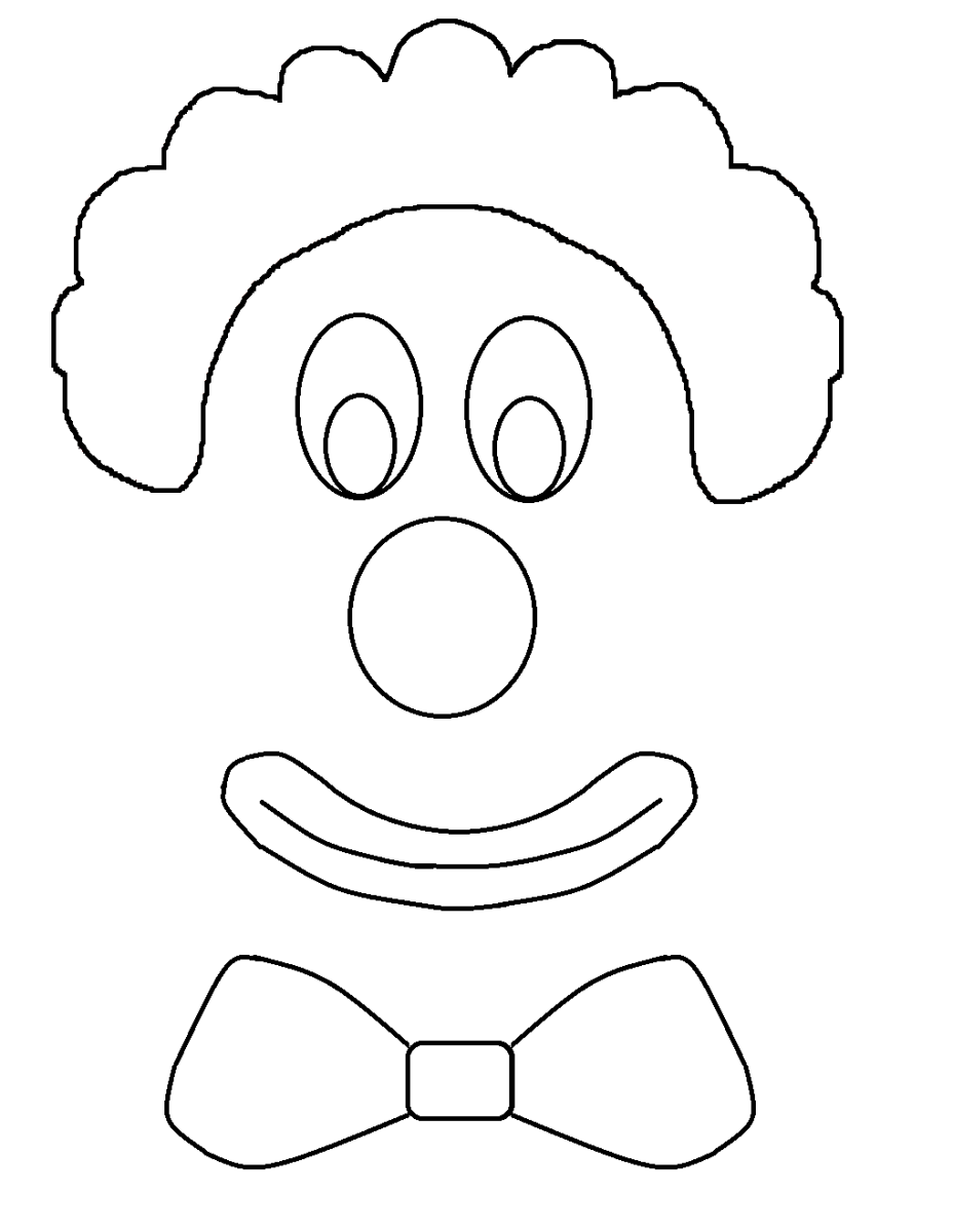Шаблон маски клоуна распечатать. Аппликация "клоун". Шаблоны для поделок. Клоун аппликация для детей. Голова клоуна для аппликации.