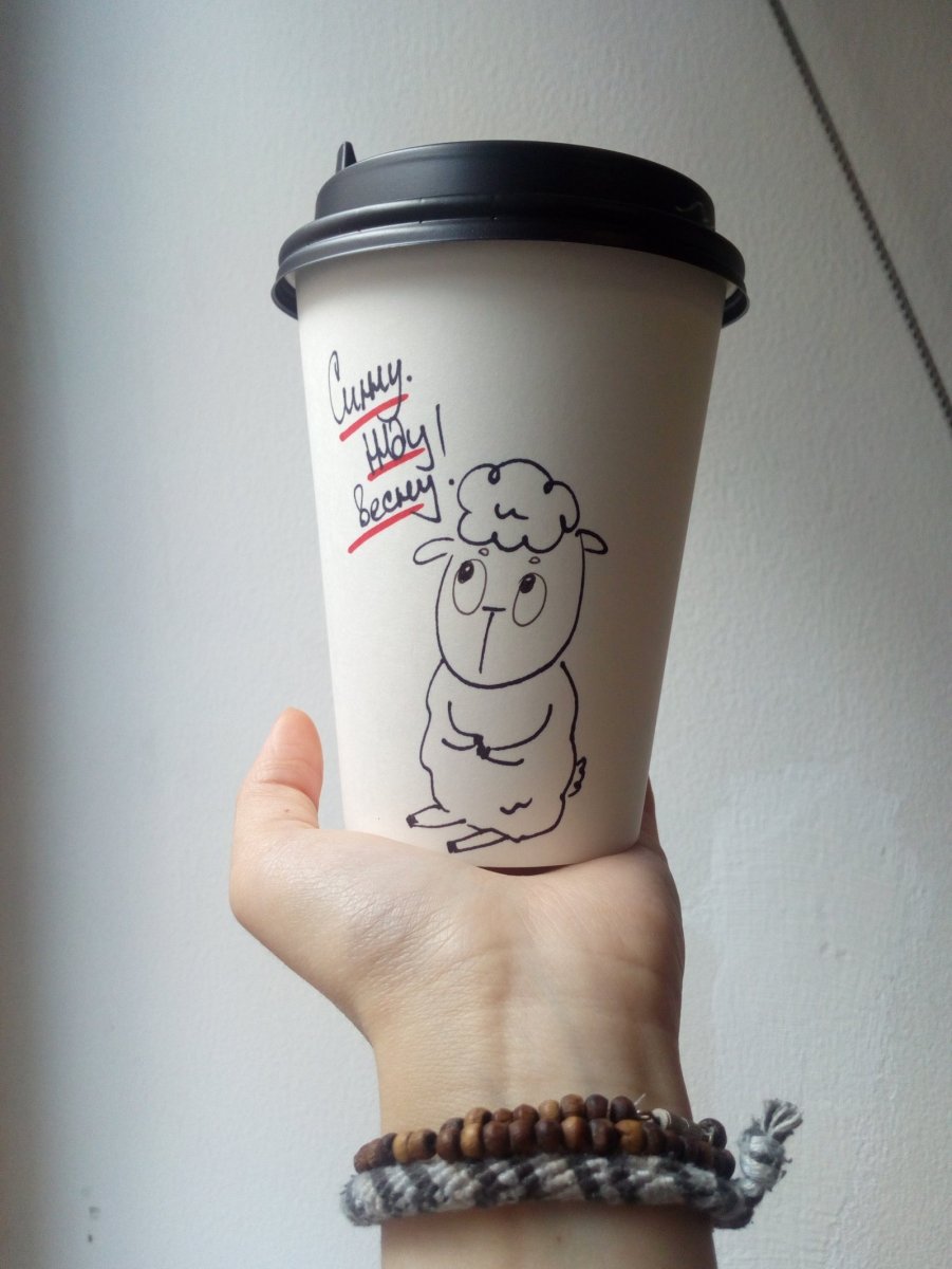 Легкие рисунки на стаканчиках