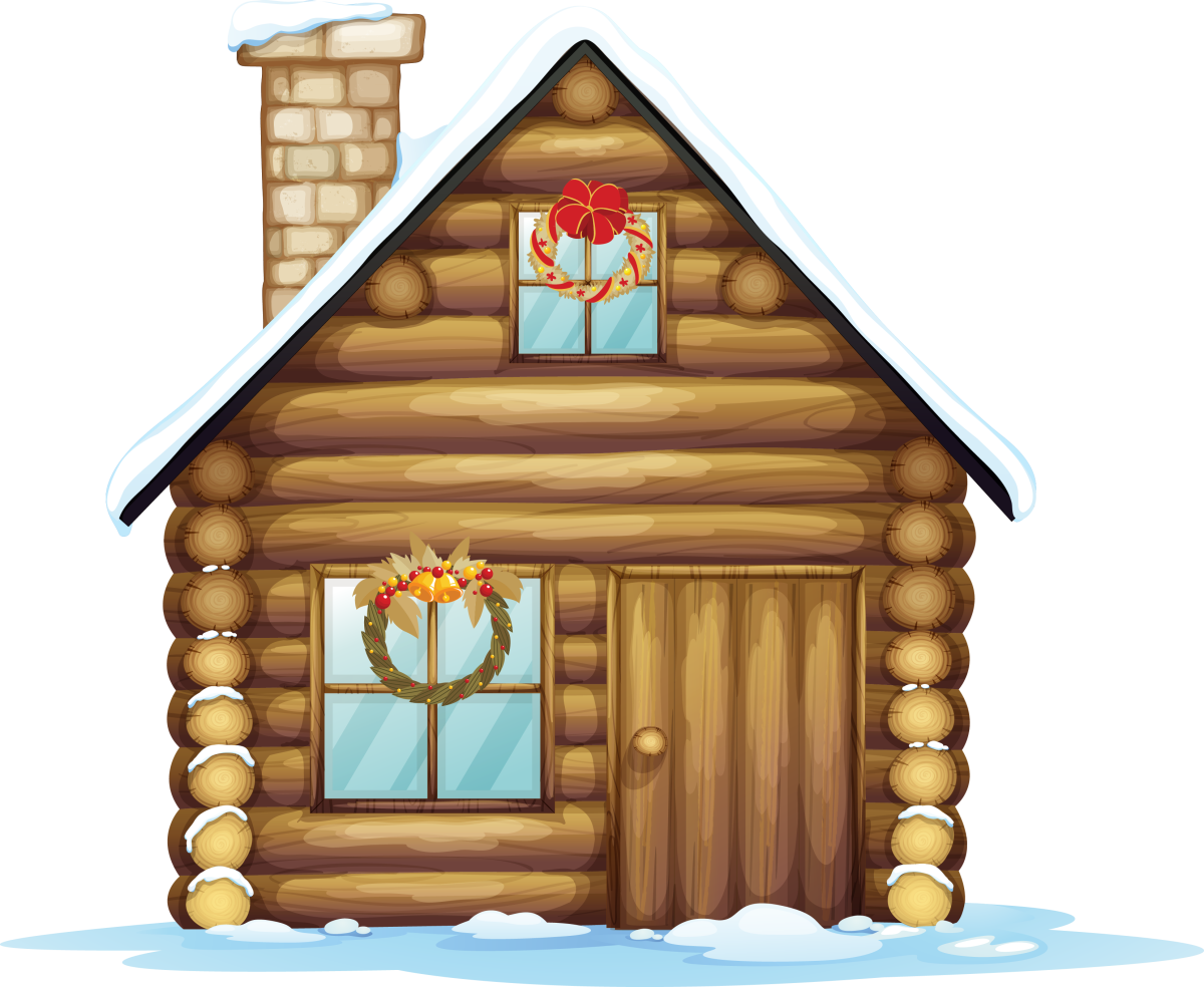 Бревенчатый дом рисунок для детей