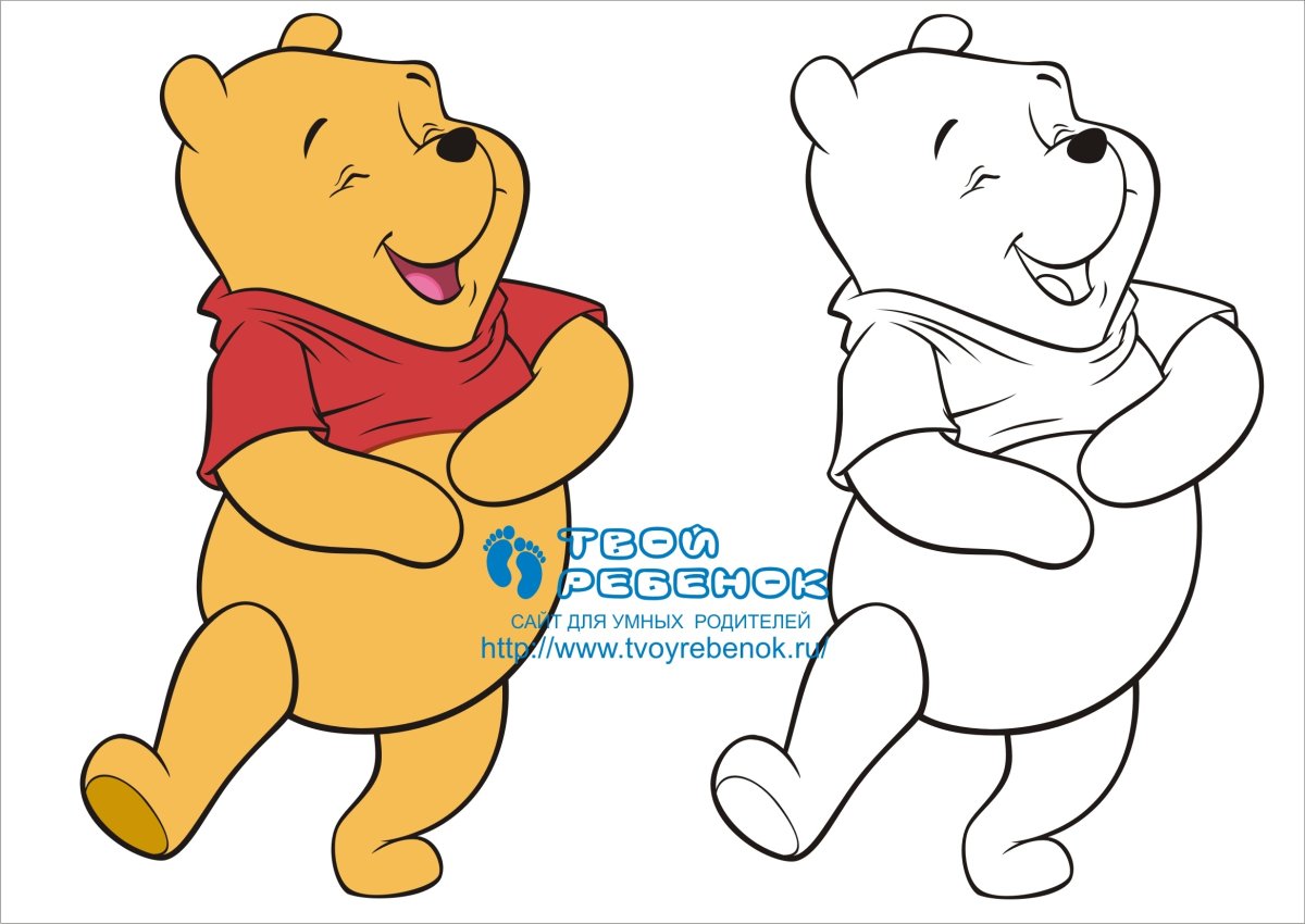 Раскраски с цветным образцом