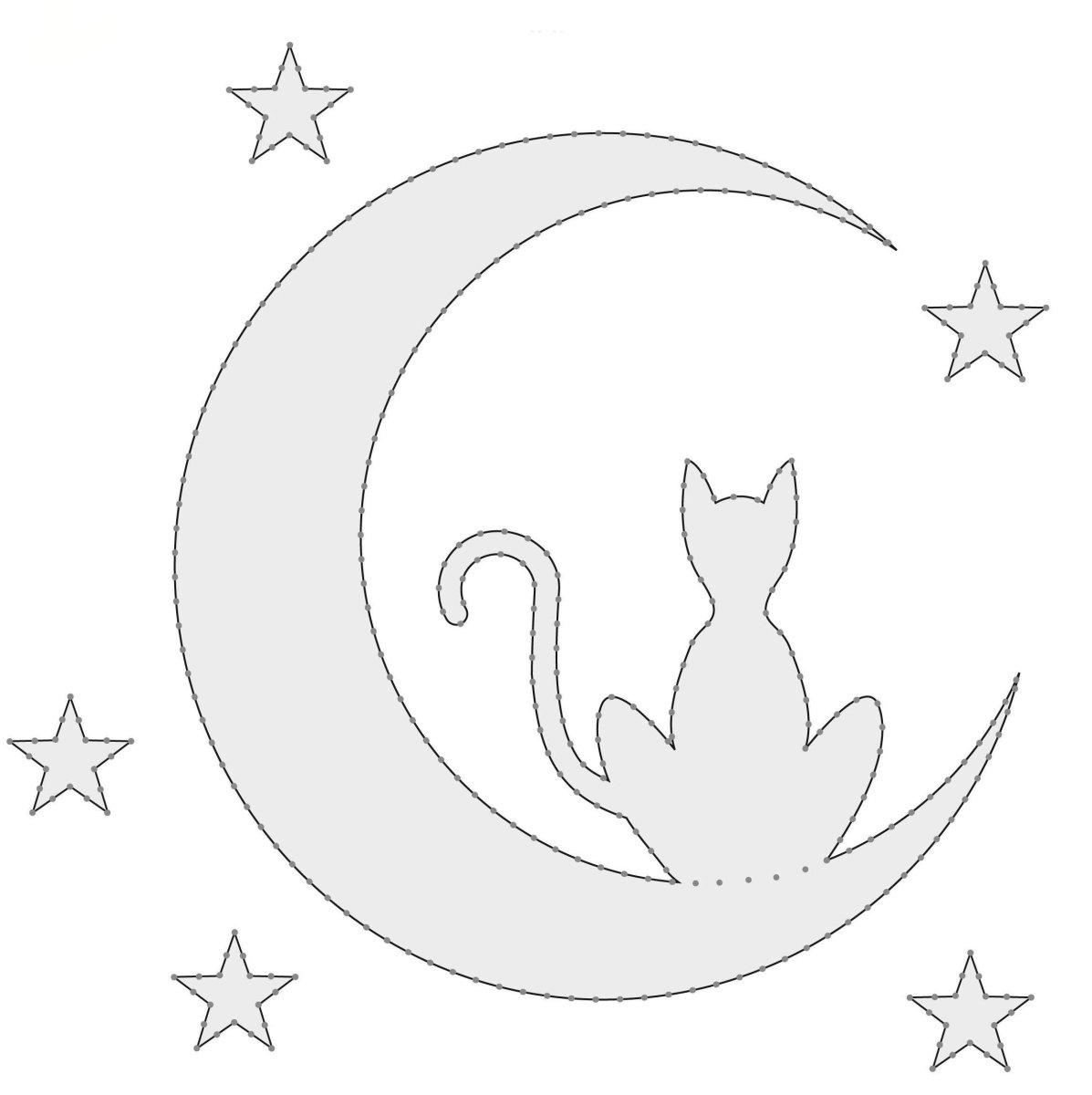 Месяц шаблон для вырезания