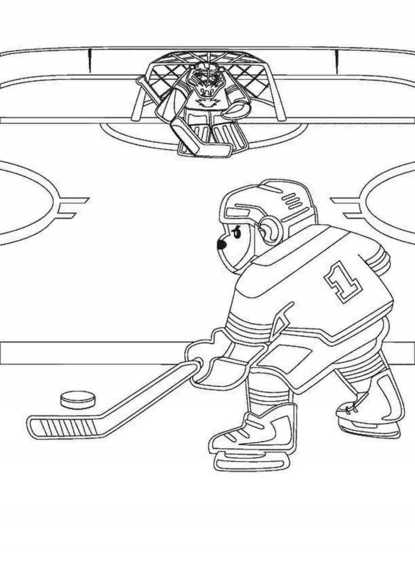 Раскраска хоккей кхл