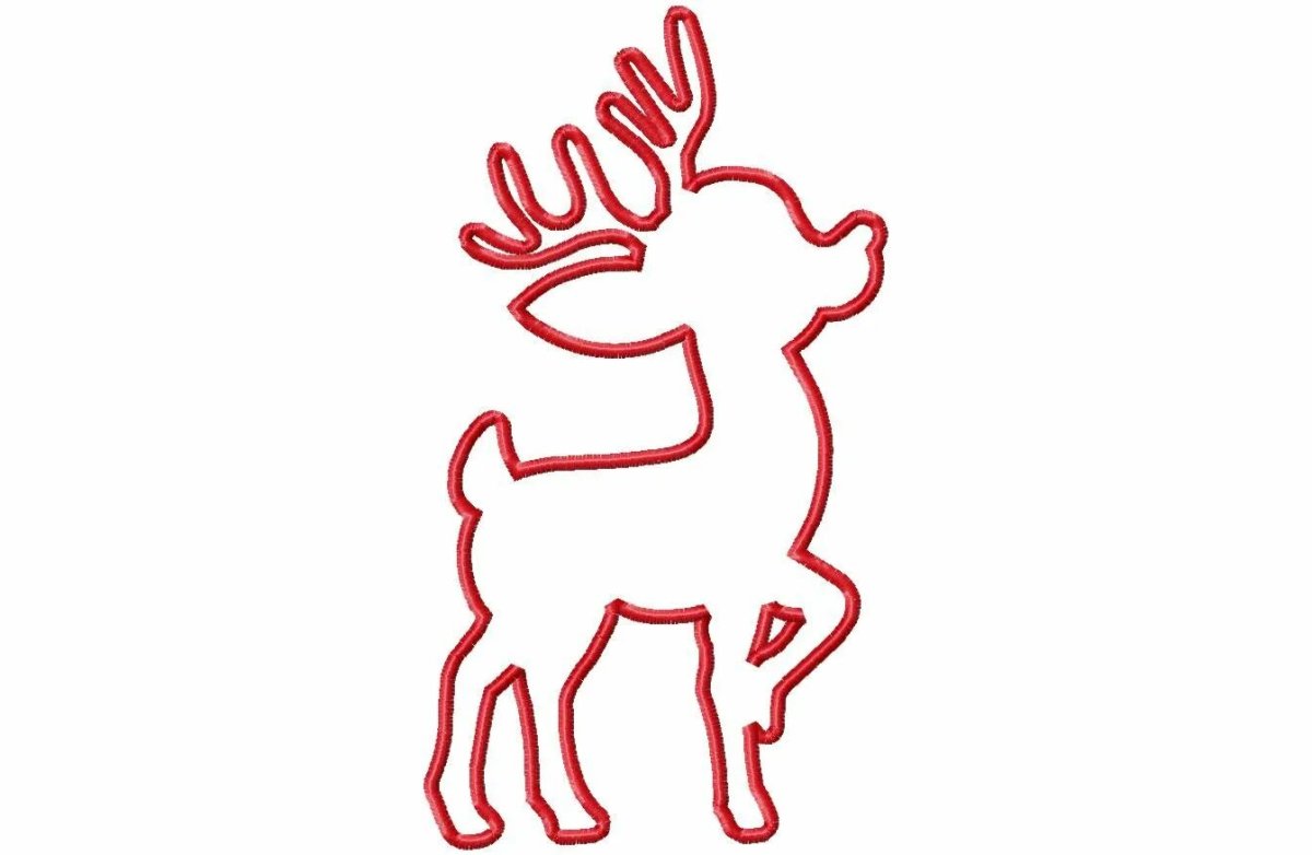 Новогодний олень шаблон для вырезания большой