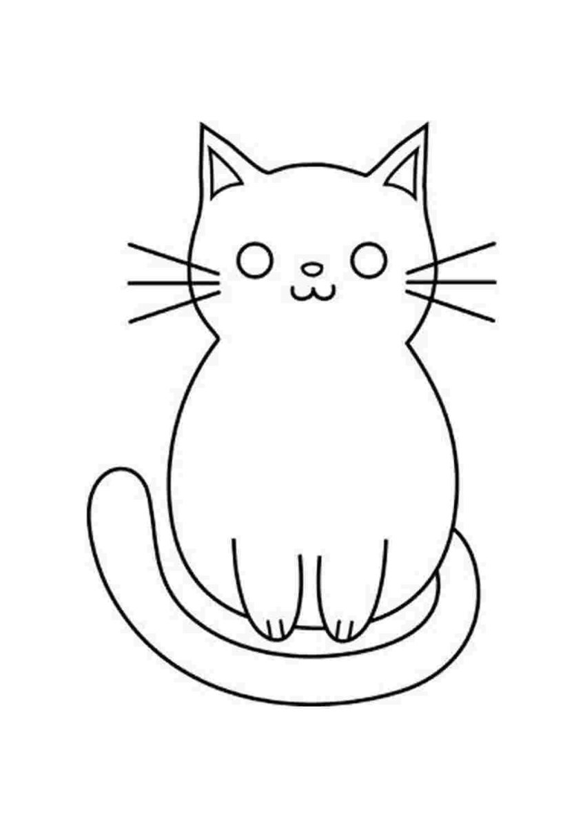 Шаблон котенка для рисования - 74 фото