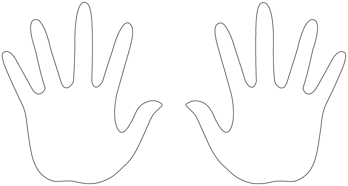 Рука шаблон для вырезания