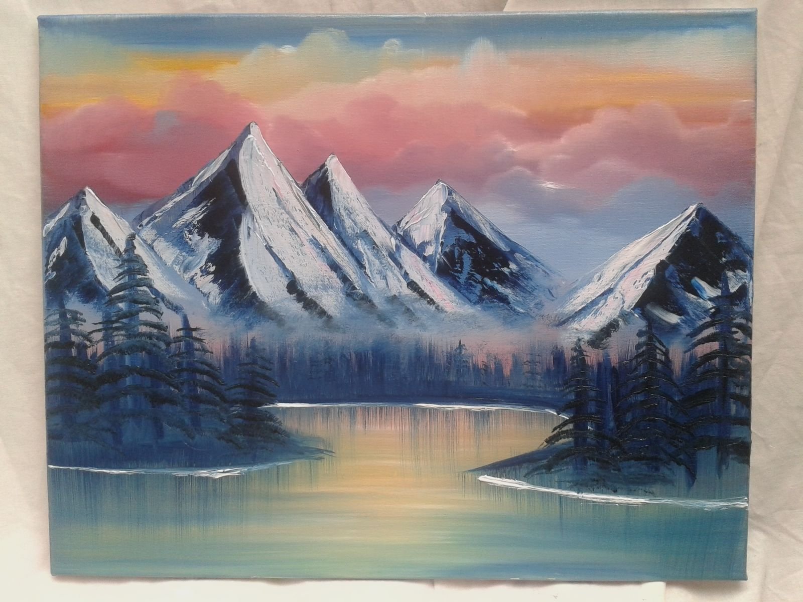 Рисунок красивых гор. Картины горы акрилом Боба Росса. Художник Боба Росса горы. Боб Росс горы. Картины Боба Росса горы Аляски.