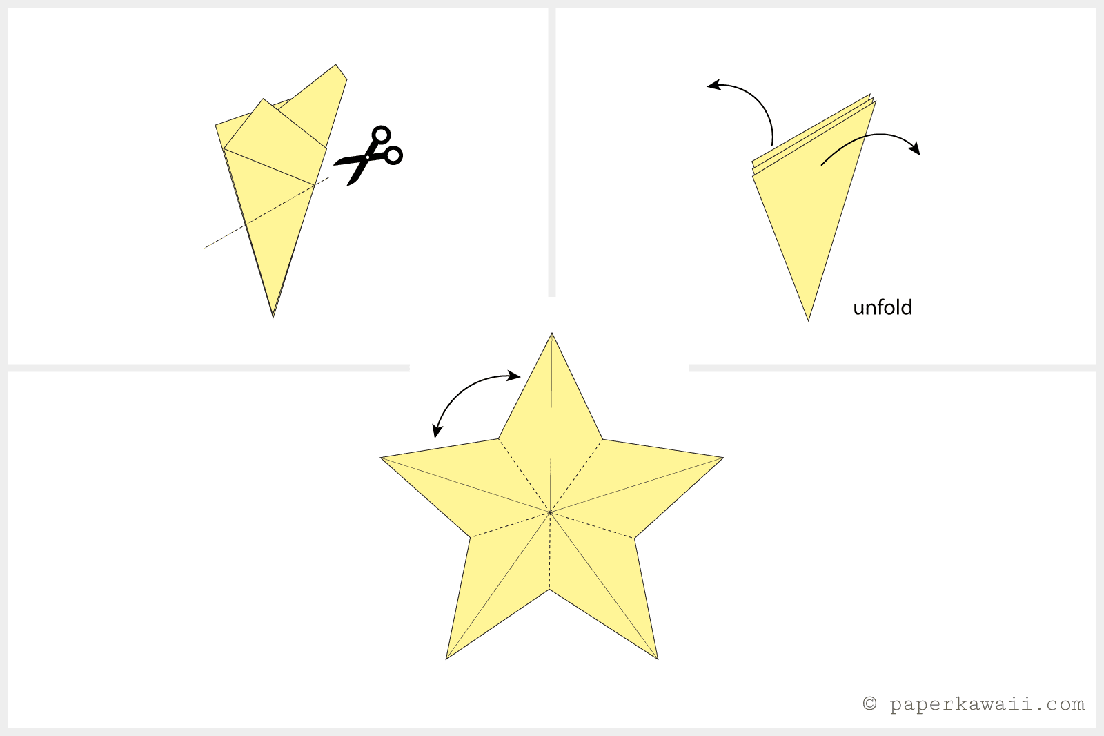 Сделать звезду из бумаги на 9