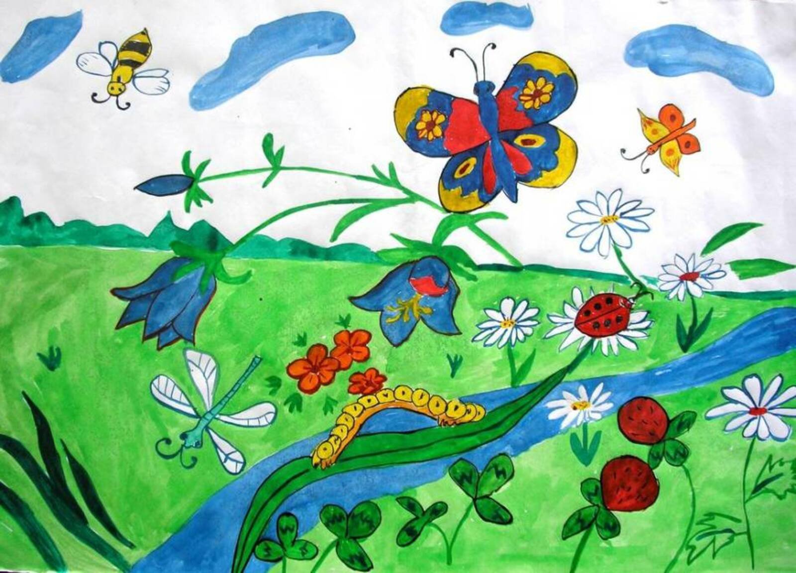 Конспект на тему лето. Рисование на тему лето. Красивые детские рисунки. Летние рисунки. Лето рисунок для детей.