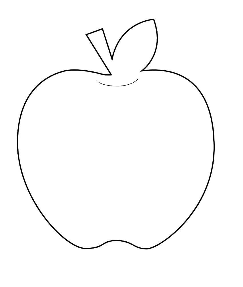 Шаблон яблока для аппликации