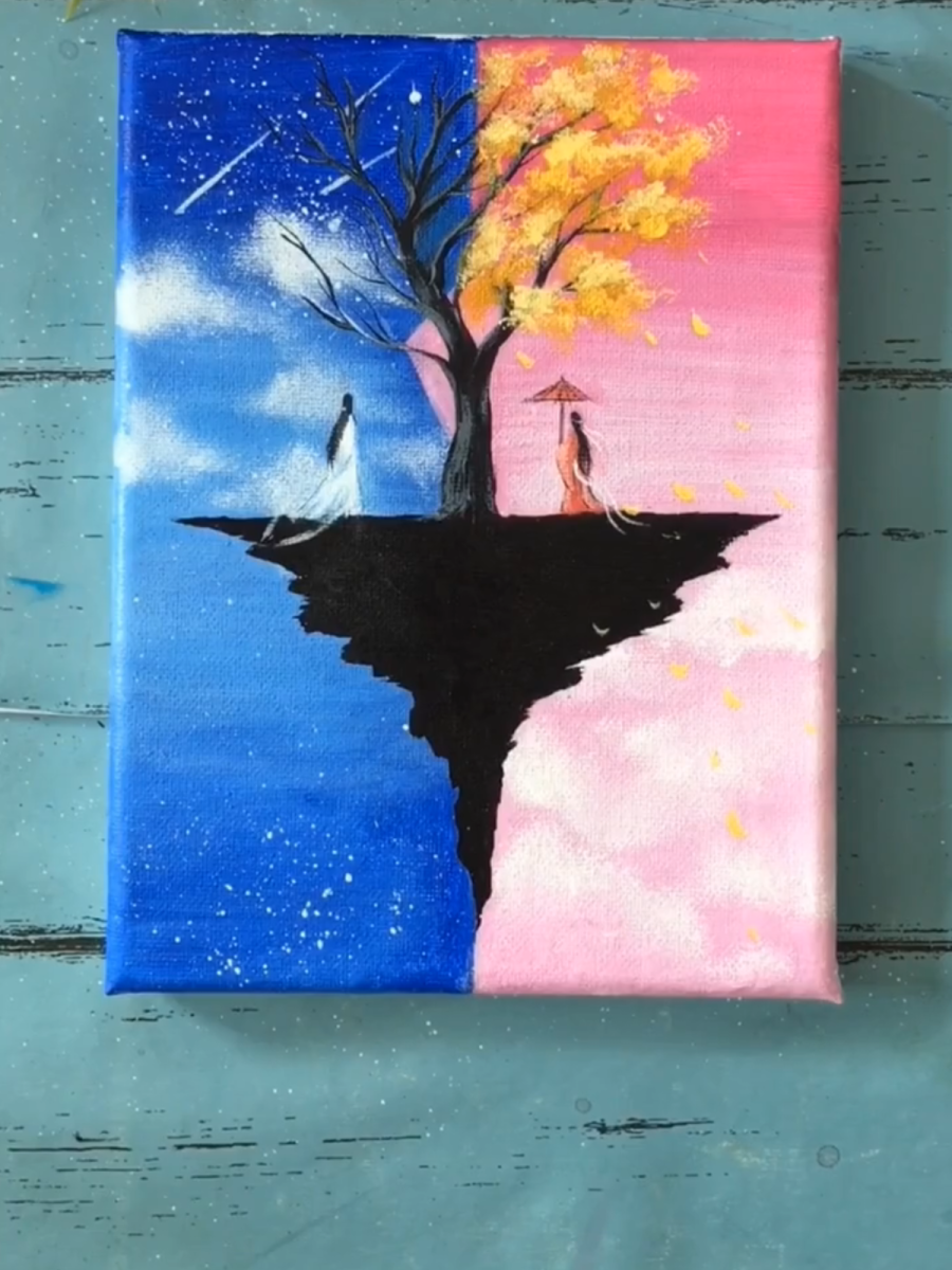 Легкие рисунки с гуашью