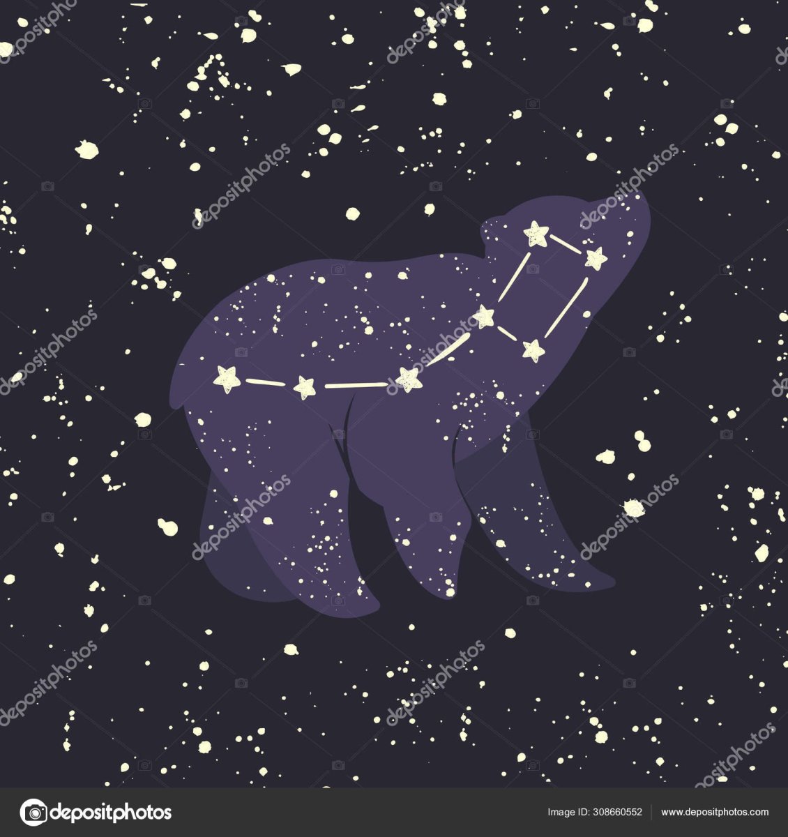 Созвездие большой и малой медведицы рисунок